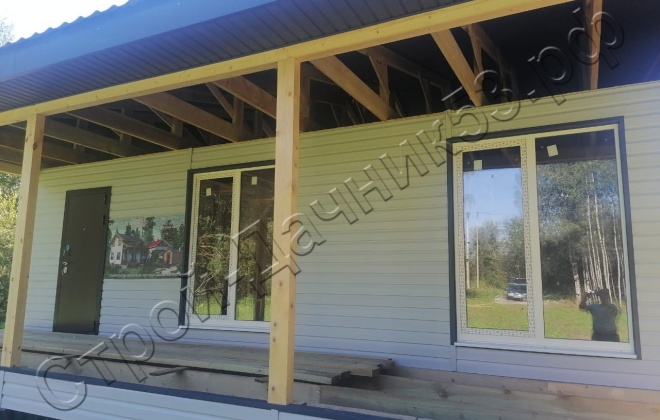 3 Каркасно-щитовой дом 9х8м., 72 М², Ленинградская область, Лодейнопольский район, деревня Рогачово. (2)